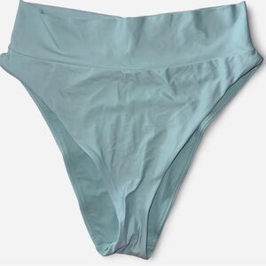 Women's High-Waisted Swim Bottom - Light Blue